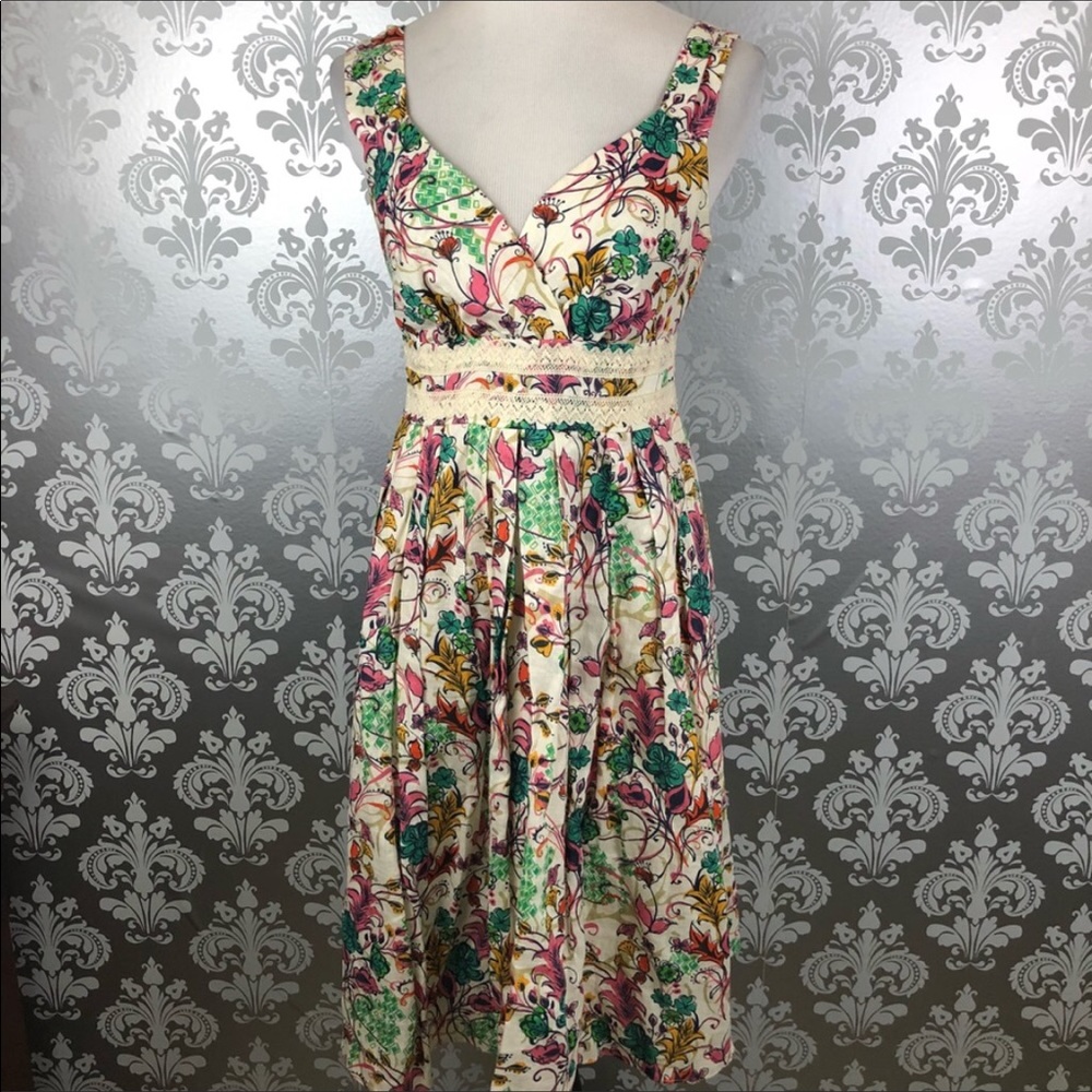 Sundance linen sleeveless floral dress